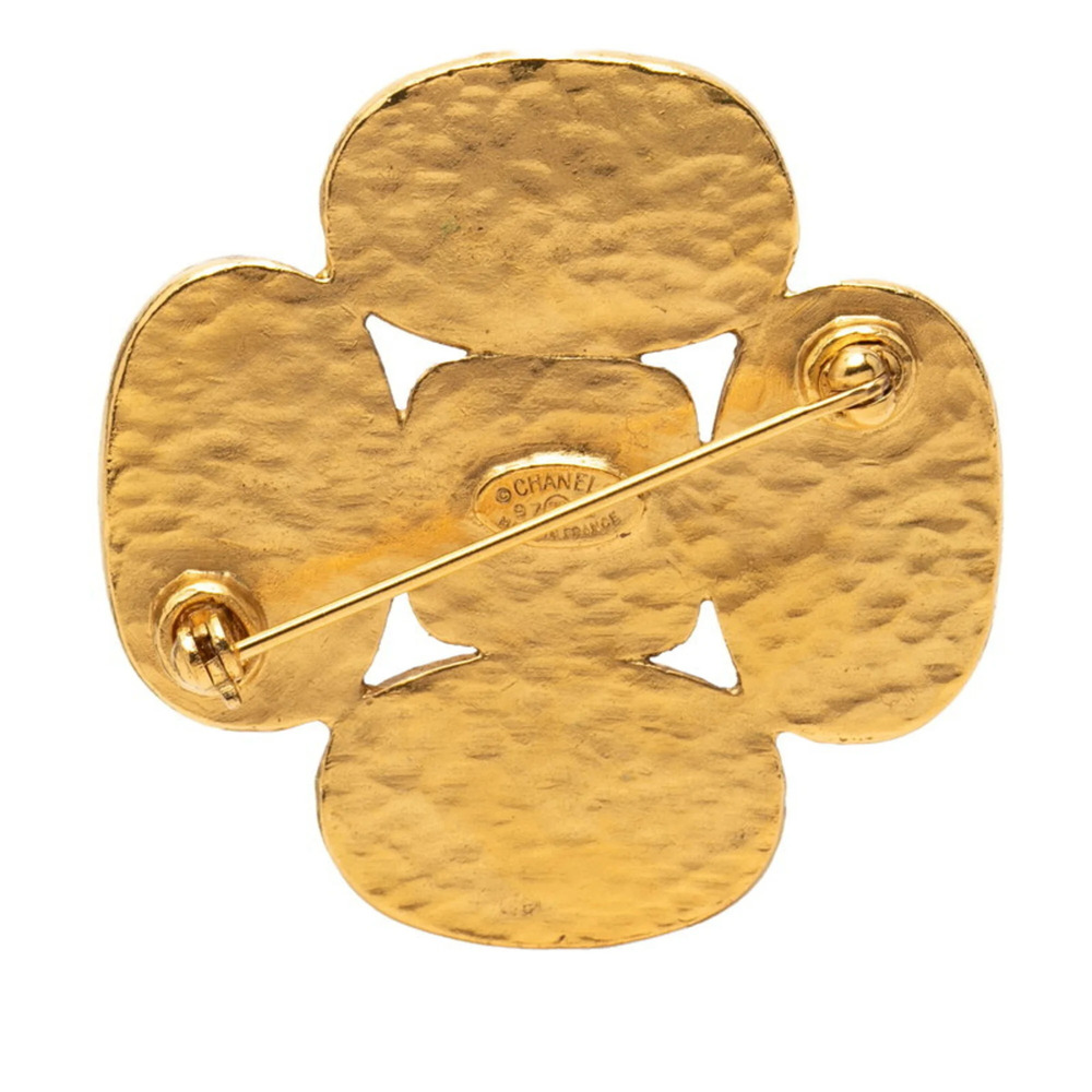 CHANEL Vintage Gold Logo Brooch - Picture 2 of 3